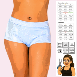 athletic shorts sewing pattern with crotch lining minimal stretch design for pole fitness and activewear
