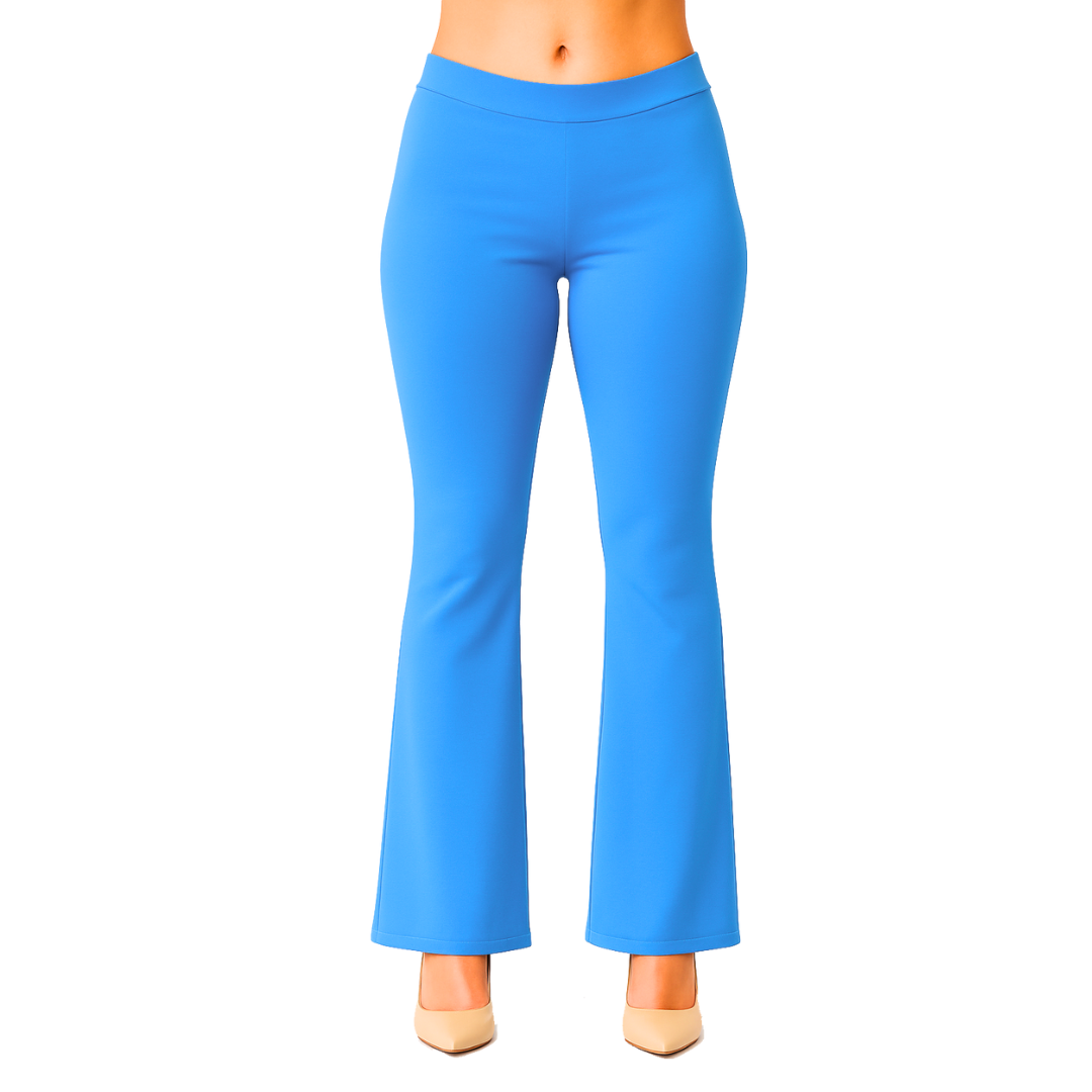 Front view of the Bare Bootcut Pants sewn from the Sew Skimpy pattern