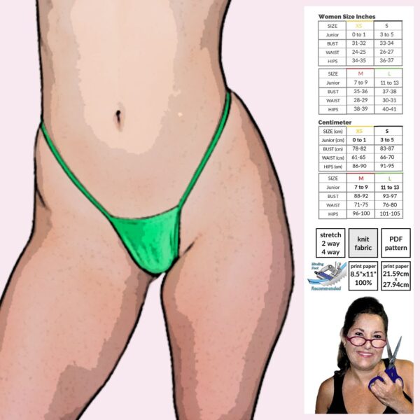 G-Sting Mini Thong Sewing Pattern