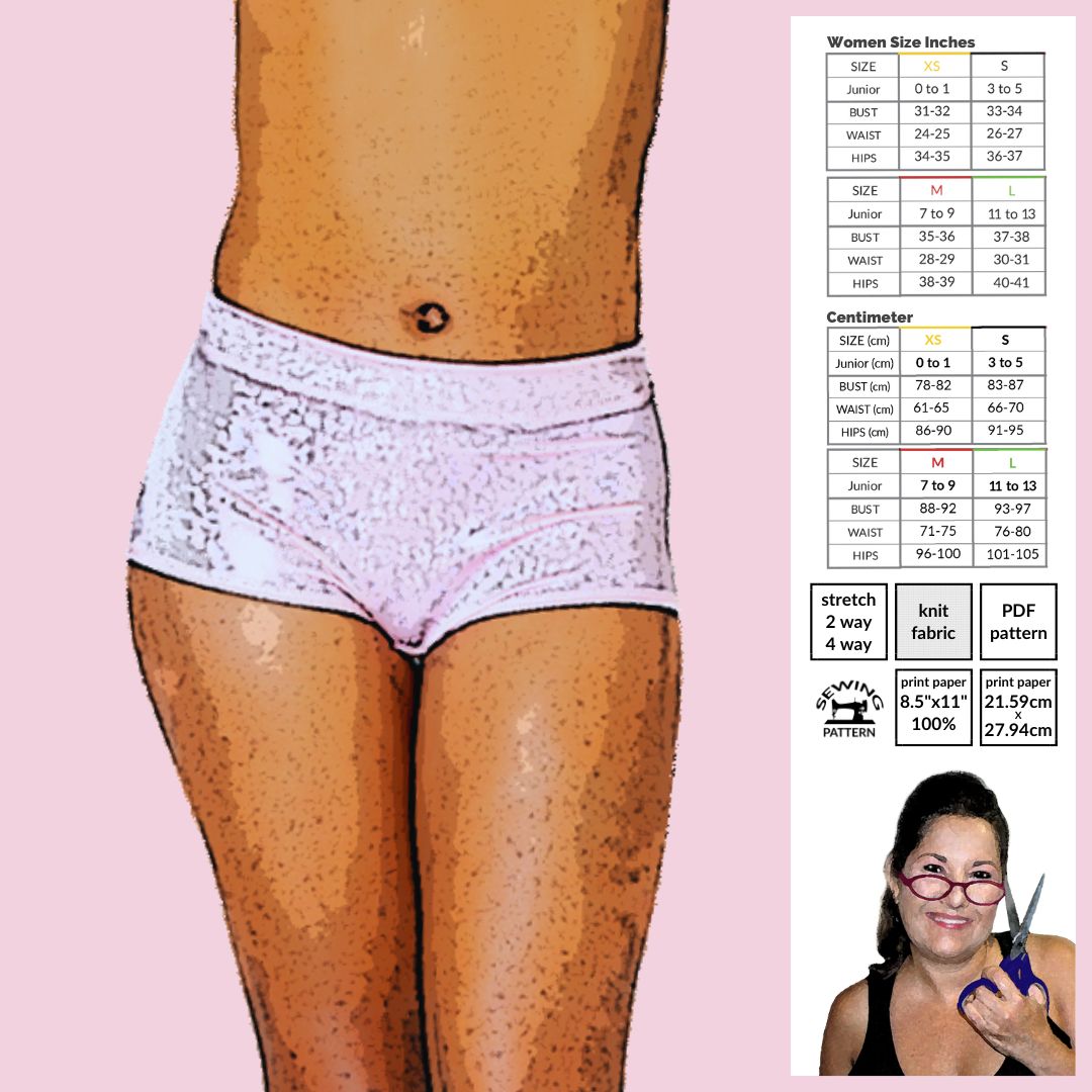 Athletic Booty Shorts with Crotch Lining Sewing Pattern - Sew Skimpy