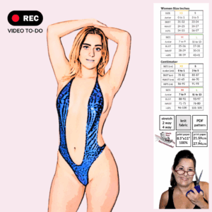 Showboat Bodysuit Sewing Pattern – Thong Back (PDF Pattern)