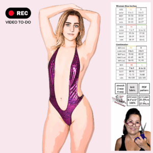 Showboat Bodysuit Sewing Pattern – Thong Back (PDF Pattern)