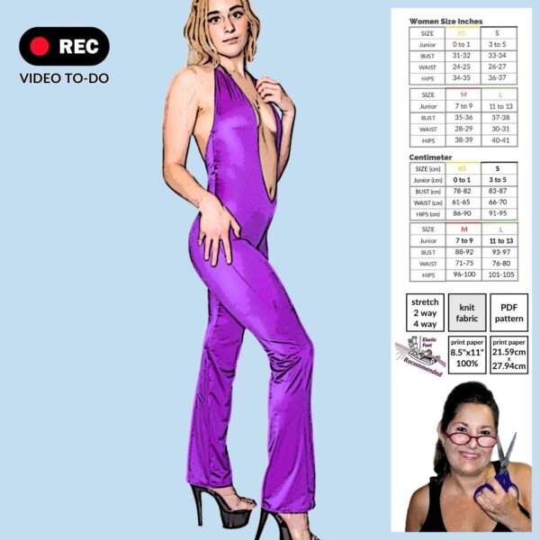 Plunging Pantsuit Sewing Pattern