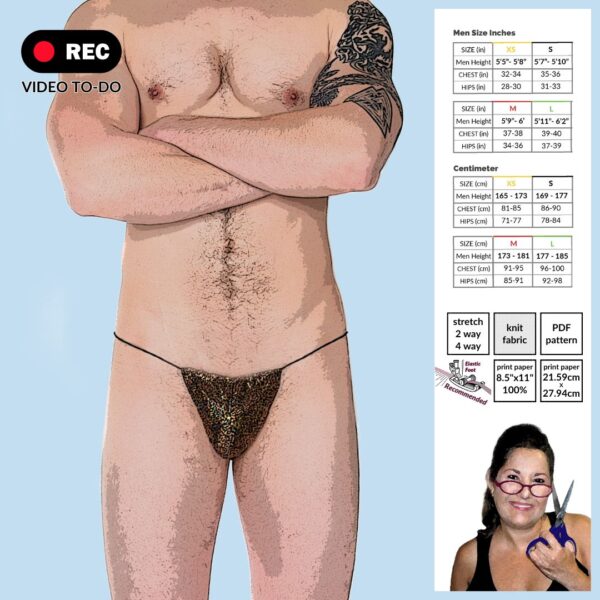 Manly Cord Thong Sewing Pattern