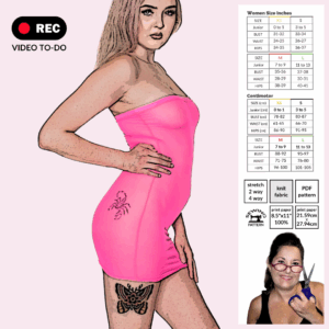 Mesh See-Through Tube Dress Sewing Pattern