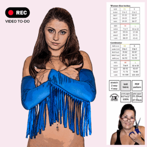 Fringed Sleeve Armband PDF Sewing Pattern – 4 Sizes