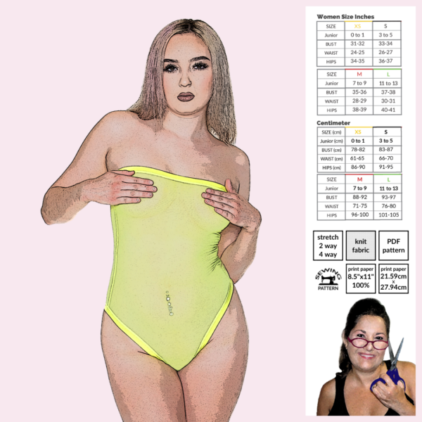 Easy Cheeky See-Through Bodysuit Sewing Pattern