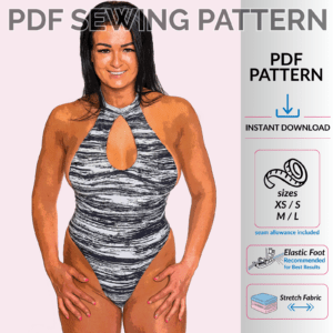 Keyhole Bodysuit Sewing Pattern PDF | Thong Bodysuit Pattern