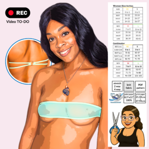 Mini Strappy Tube Top PDF Sewing Pattern – Open Back, Stretch Fabric Design