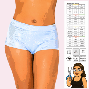 athletic shorts sewing pattern with crotch lining minimal stretch design for pole fitness and activewear
