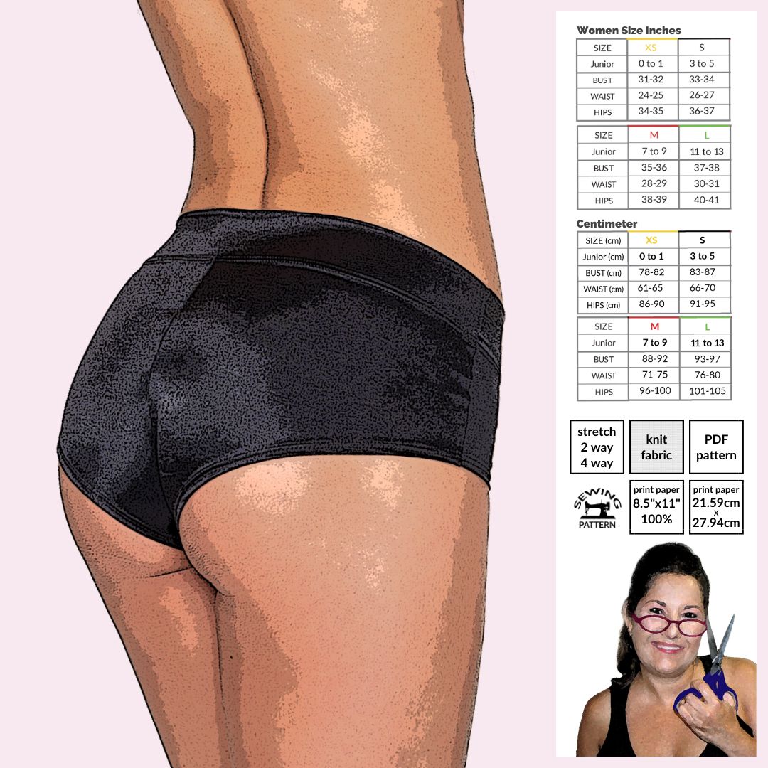 Booty Shorts Sewing Pattern