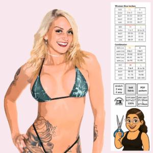 Easy Mini Triangle Top Sewing Pattern for Stretch Fabrics