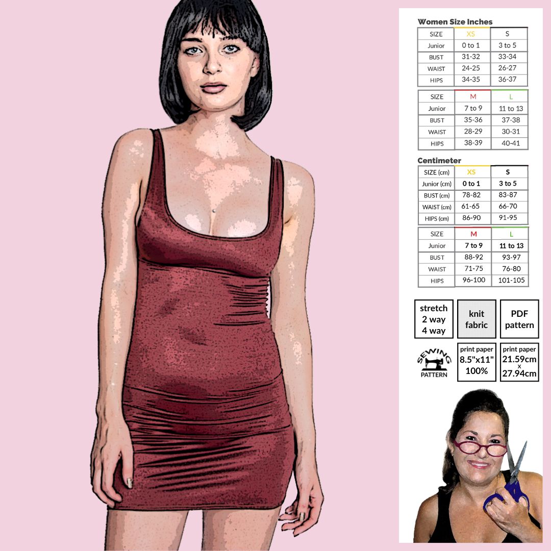 Easy Tank Dress PDF Sewing Pattern