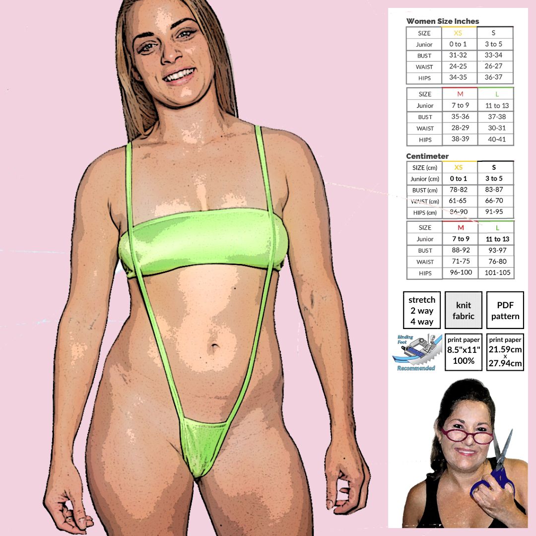 Slingshot Over The Shoulder Thong PDF Sewing Pattern