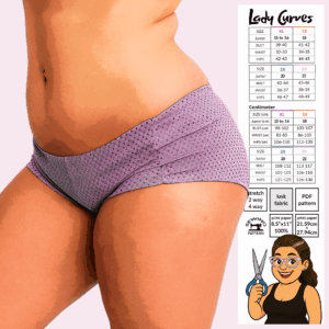 Poster image: Stretch fitness shorts PDF sewing pattern for curvy bodies
